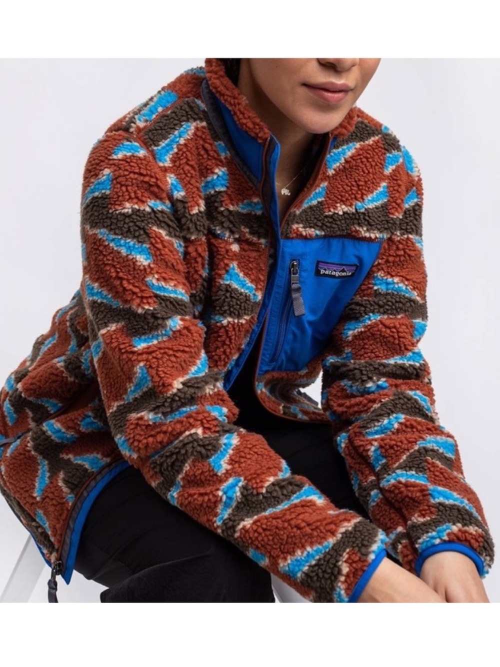 Patagonia Women’s Classic Retro-X® Teddy Fleece Patterned Jacket Size Large